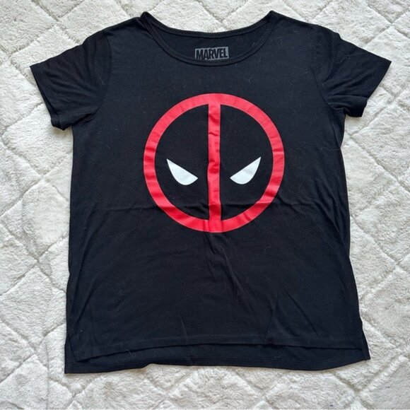 Marvel | Deadpool Face Graphic Short Sleeve Tee | Size Large - Picture 2 of 9